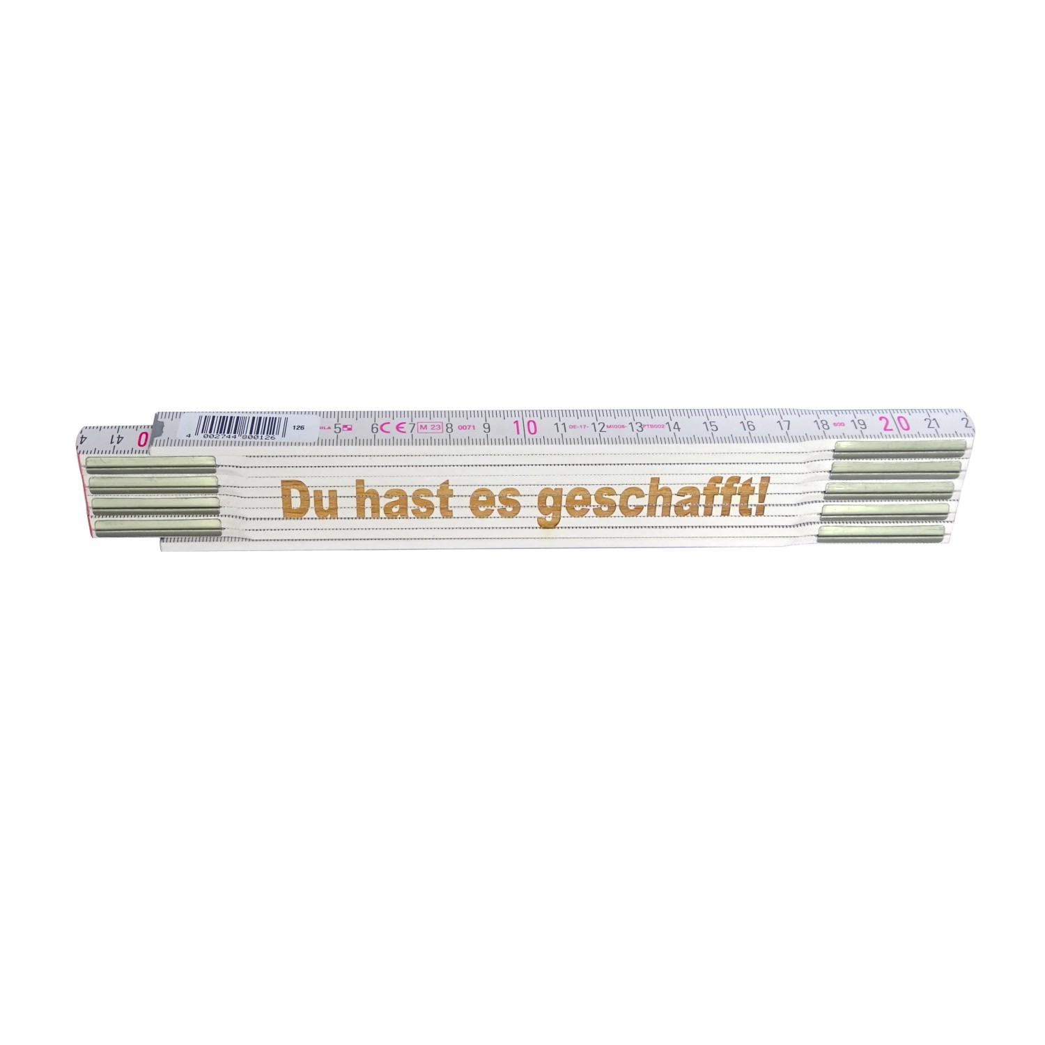 Stabila Zollstock mit Lasergravur Du hast es geschafft 2 m
