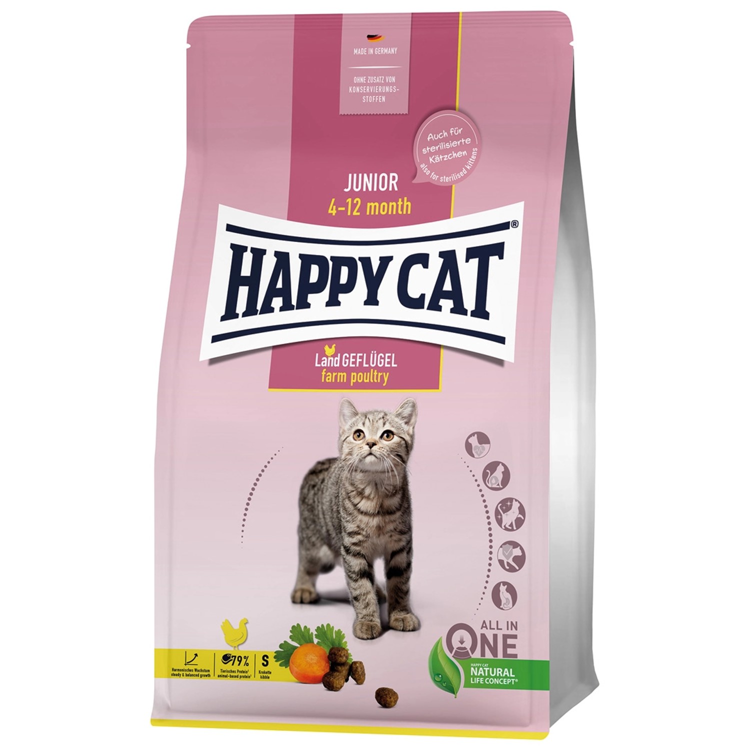 Happy Cat Young Junior Land Geflügel 1,3 kg