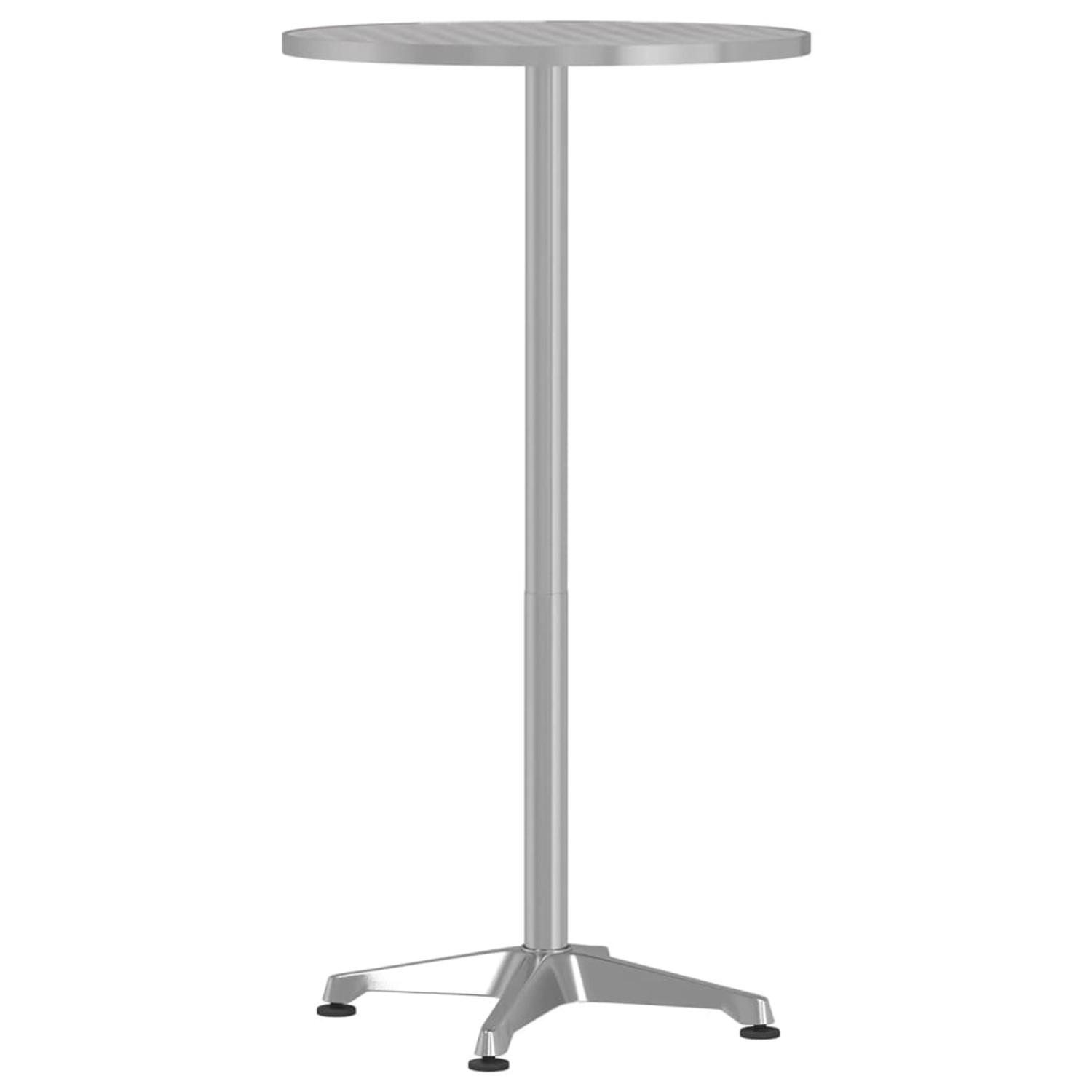 vidaXL Outdoor-Bartisch Höhenverstellbar Ø59,5x70/114,5 cm Aluminium 400719 günstig online kaufen