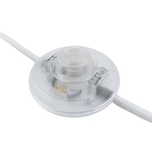 Transparenter Orion Lightstyle Fußschalter für Lampen, 2/3-polig.