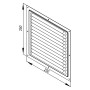 Aluminium Abdeckgitter 250x250 mm mit Fliegengitter für Lüftungsöffnungen.