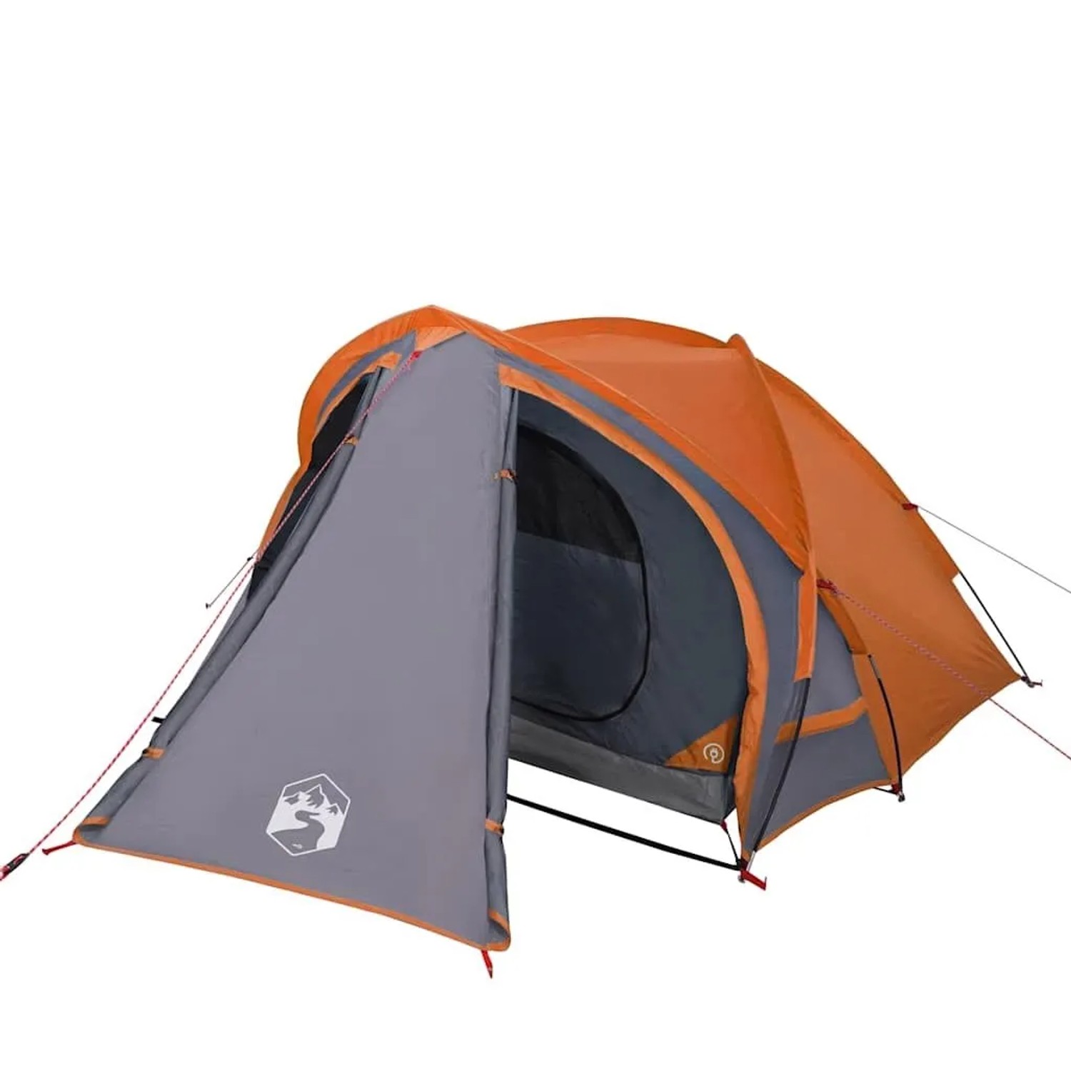 vidaXL Kuppel-Campingzelt 2 Personen Grau und Orange Wasserdicht 94341 günstig online kaufen