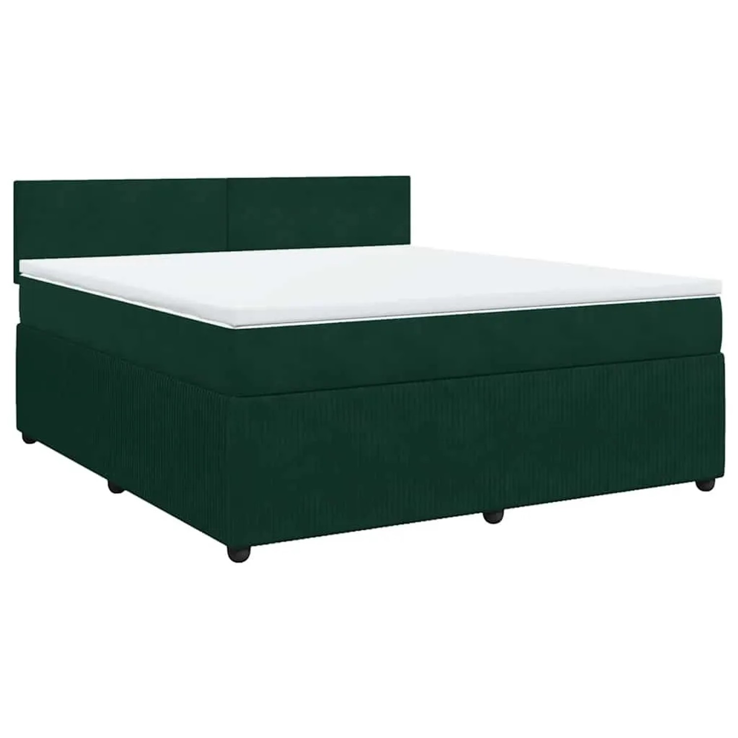 vidaXL Boxspringbett mit Matratze Dunkelgrün 180x200 cm Samt 3290103 günstig online kaufen