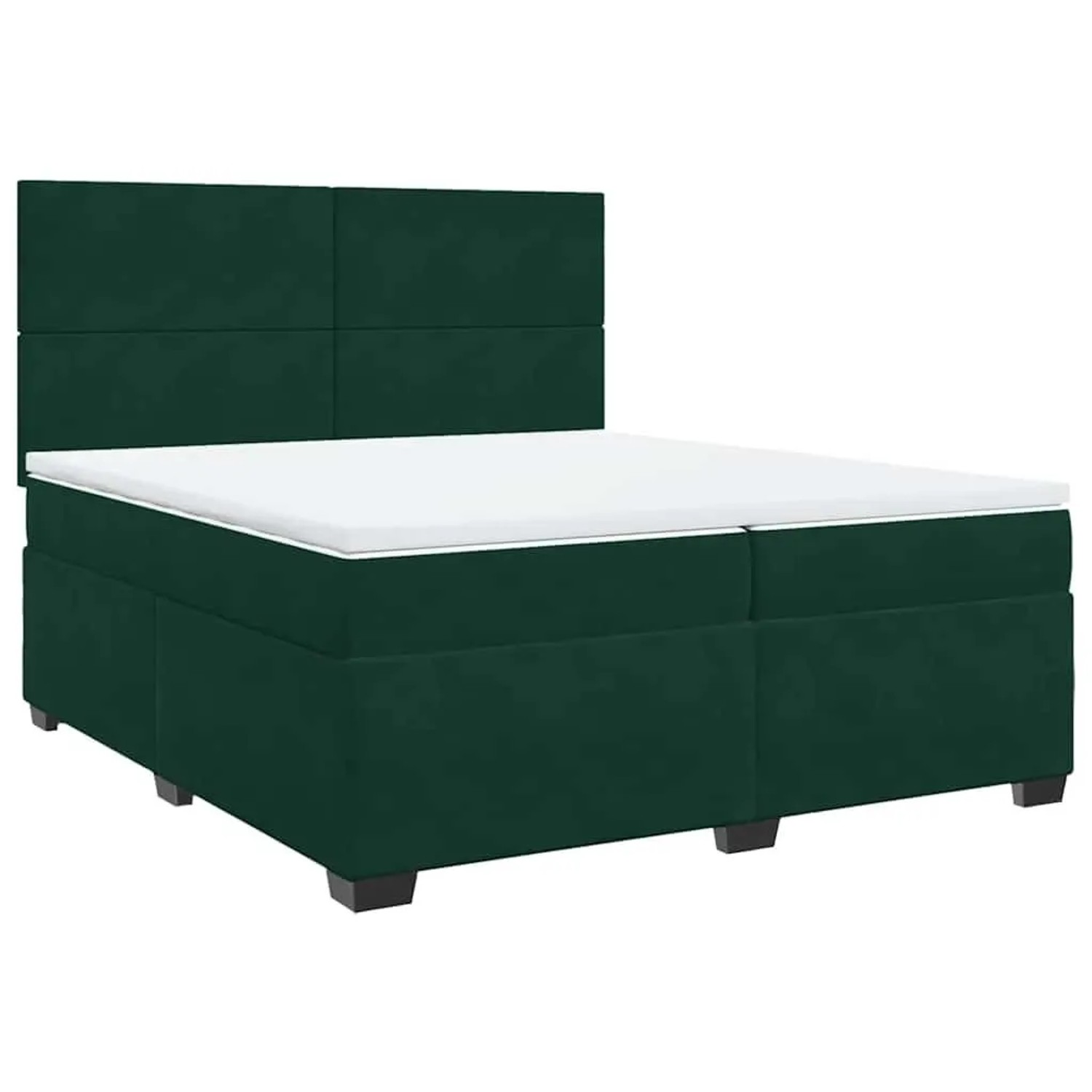 vidaXL Boxspringbett mit Matratze Dunkelgrün 200x200 cm Samt 3290999 günstig online kaufen