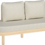 Modulare Gartenlounge Waldport, 2-Sitzer aus Akazienholz mit beigen Kissen.