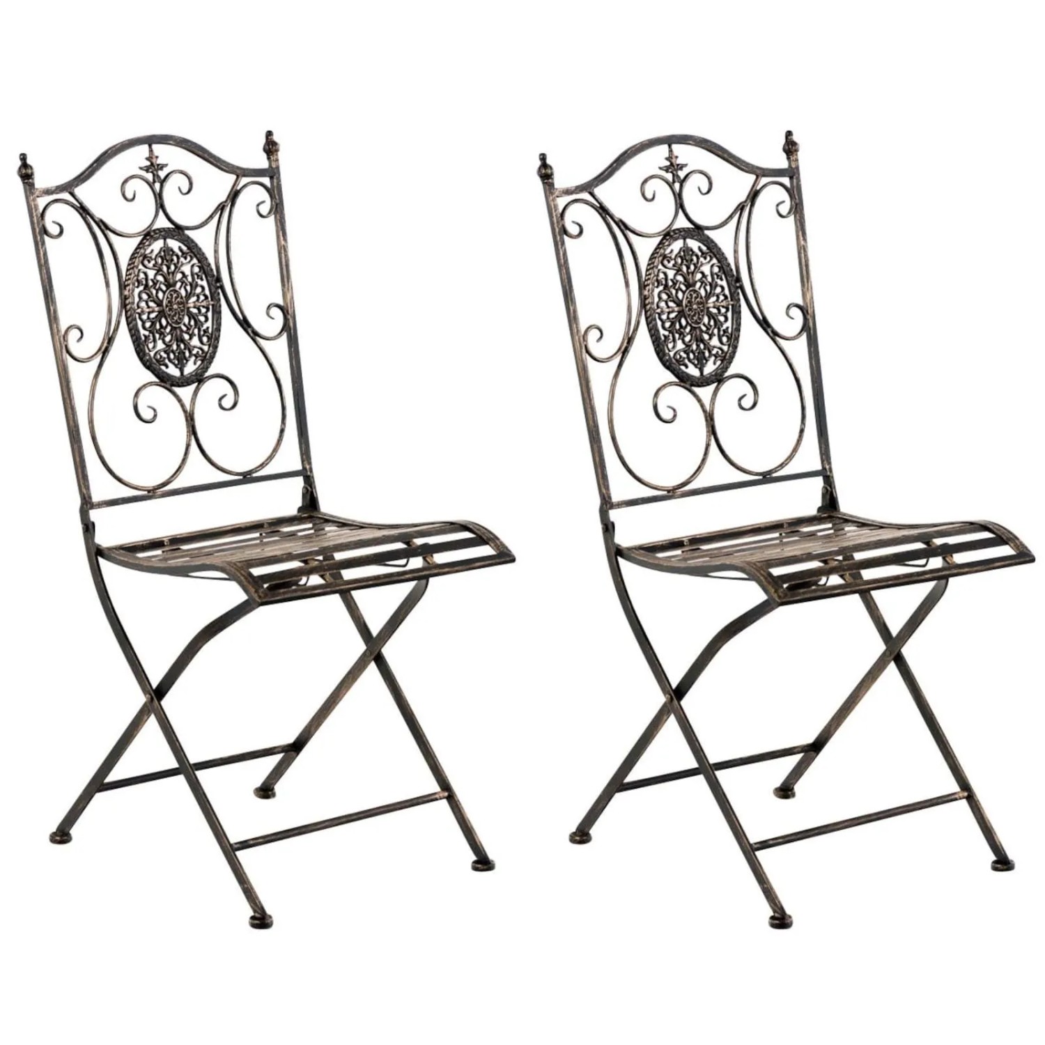CLP 2er Set Klappstühle Sibell Bronze