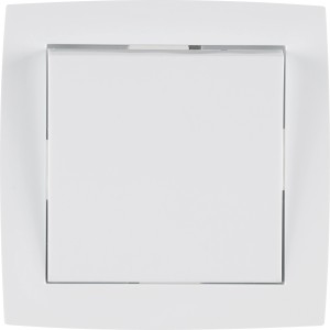 OBI Aus-/Wechselschalter Tauri, polarweiß mit Rahmen für die Unterputzmontage.