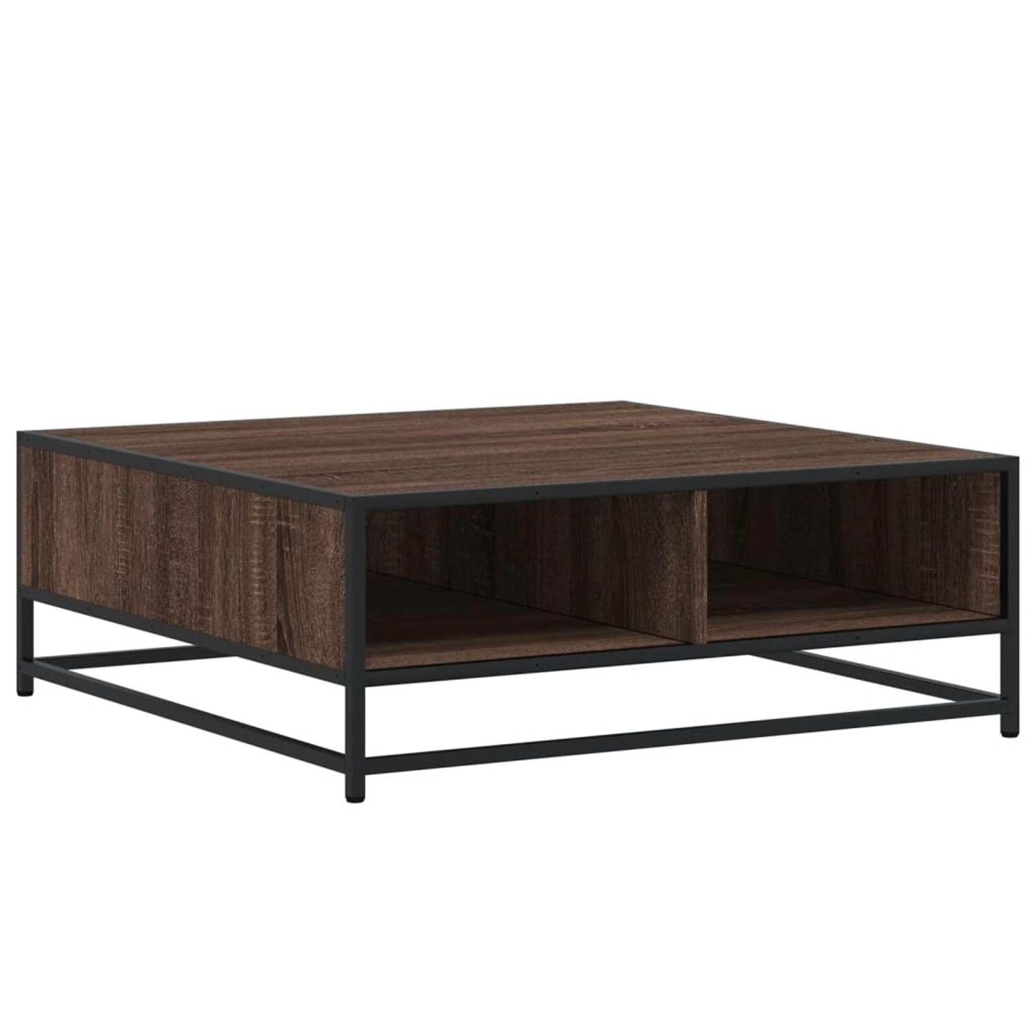 vidaXL Couchtisch Braun Eichen-Optik 80x80x30 cm Holzwerkstoff Metall 84877 günstig online kaufen