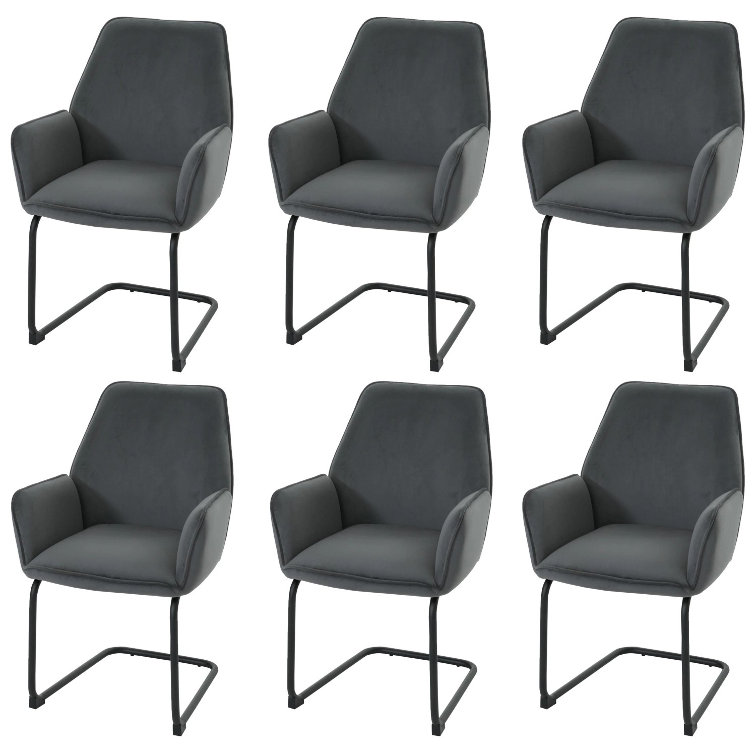 MCW Freischwinger G67 6er-Set Dunkelgrau günstig online kaufen