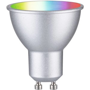 Paulmann GU10 LED Leuchtmittel, 4,8 W, silberfarben, mit Farbwechsel für stimmungsvolles Licht.