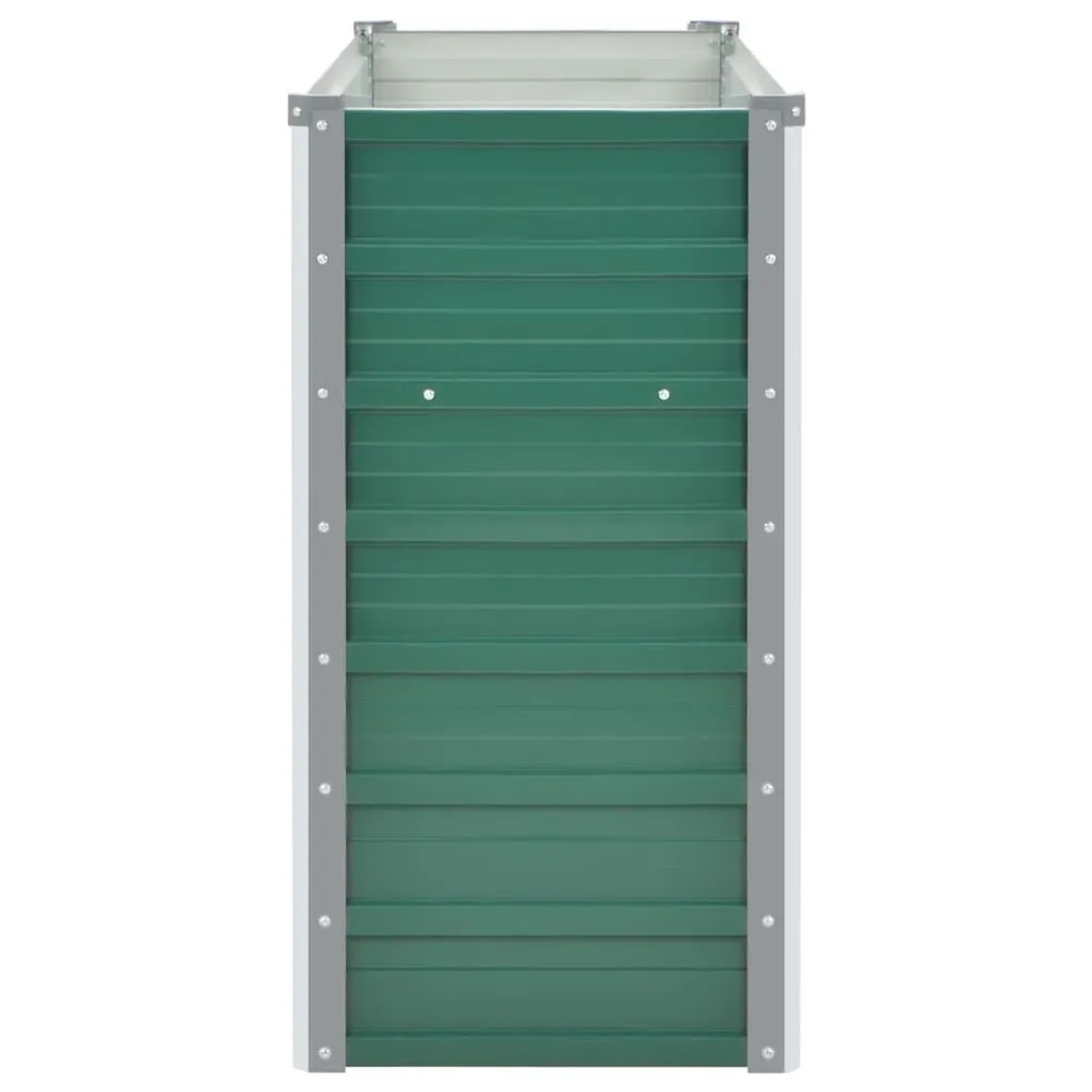 Grünes furnicato Garten-Hochbeet aus verzinktem Stahl, 100x40x77 cm.