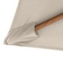 Detailaufnahme: Naturfarbener Doppler Kurbelschirm Life Wood mit Holzoptik, Ø 300 cm.