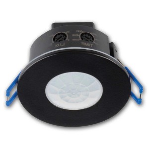 Kanlux Decken-Einbau-Bewegungsmelder, 360 Grad, IP65, schwarz. Bewegungssensor für Lampen & Leuchten.