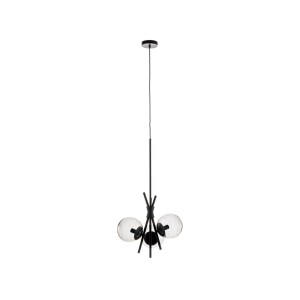 Lucande Pendelleuchte Sotiana 9639643 Design Modern in Schwarz aus Metall 3-flammig E14 Wohnzimmerleuchte