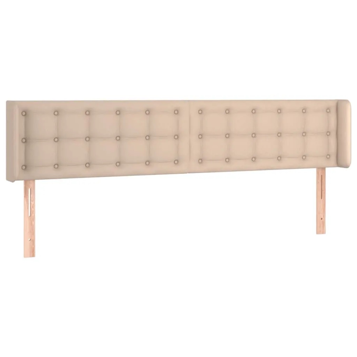vidaXL Kopfteil mit Ohren Cappuccino-Braun 183x16x78/88 cm Kunstleder 3118875