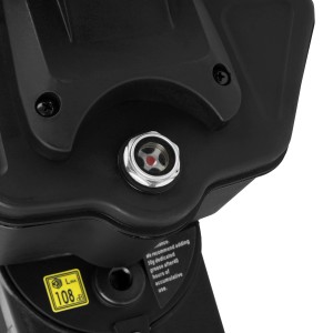 Detailaufnahme: Ölstandsanzeige am EBERTH Benzin Abbruchhammer. Bohrmaschine mit Füllstandskontrolle.