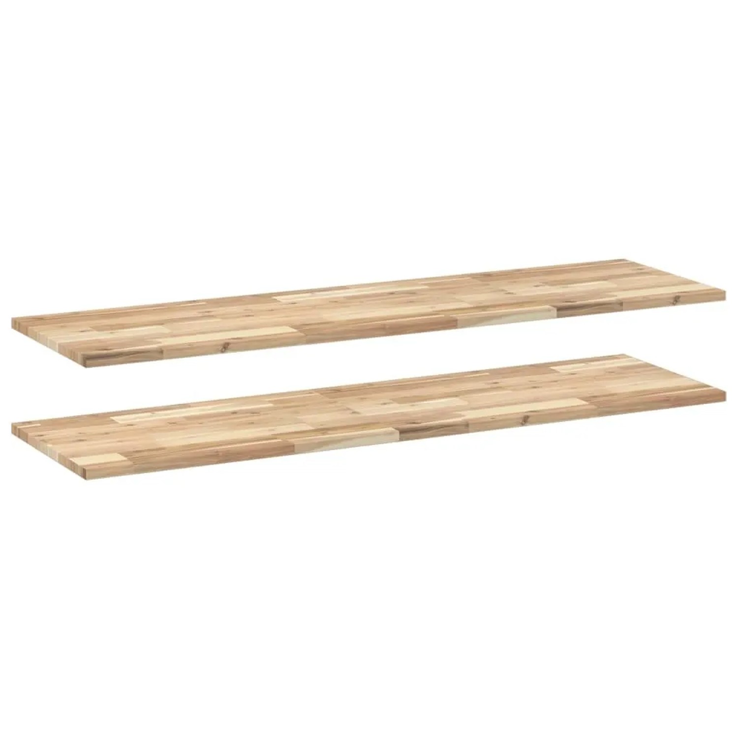 vidaXL Schweberegale 2 Stk 160x40x2 cm Massivholz Akazie Unbehandelt 3279412