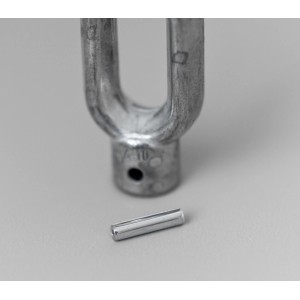 Bauheld Markisenöse aus Zink (12mm) mit Sicherungsstift für Fleischerhaken.