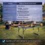 BigDean Multifunktionstisch 100x60cm, höhenverstellbar und klappbar, ideal als Campingtisch oder Gartentisch.