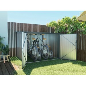 Vente-unique Fahrradbox Niki Naturfarben Dunkel 189 cm