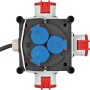 Brennenstuhl Baustromverteiler mit FI-Schalter, Gummi, CEE, IP44, 16A, schwarz, 2m Kabel.