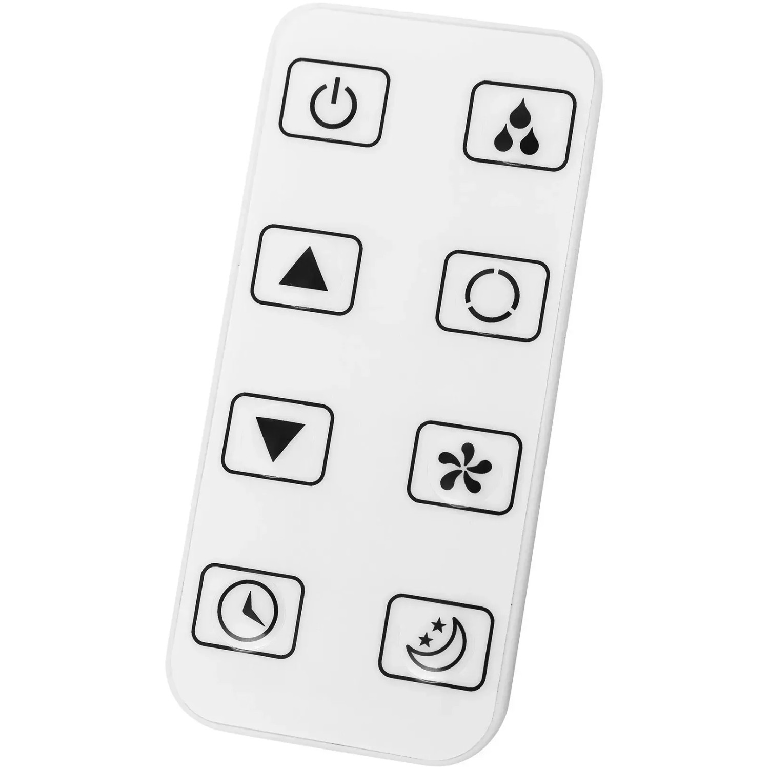Fernbedienung für Emerio Mobile Klimaanlage 9000 BTU mit verschiedenen Funktionsknöpfen.