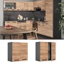 Vicco Hängeschrank R-Line, Küchenschrank in Goldkraft Eiche/Anthrazit, 60 cm breit.