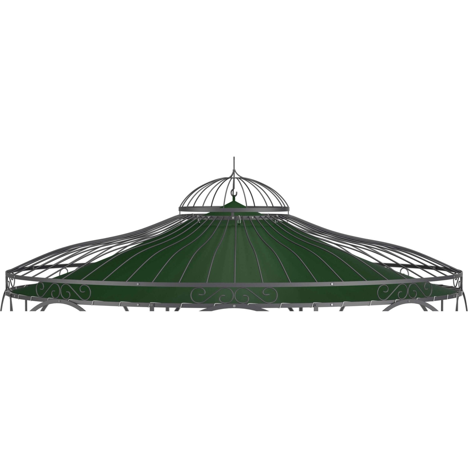 Eleo Sonnensegel Florenz Ø 370 cm für Pavillon Florenz Dunkelgrün günstig online kaufen