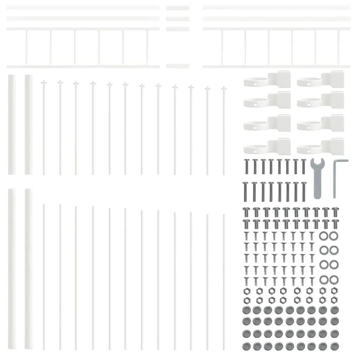 vidaXL Gartenzaun Weiß 170 x 200 cm 42003921 günstig online kaufen