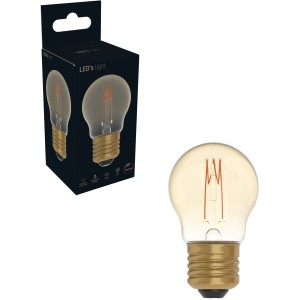 LED-Filament Leuchtmittel E27 Globe G45, 2,5W, warmweiß, dimmbar.