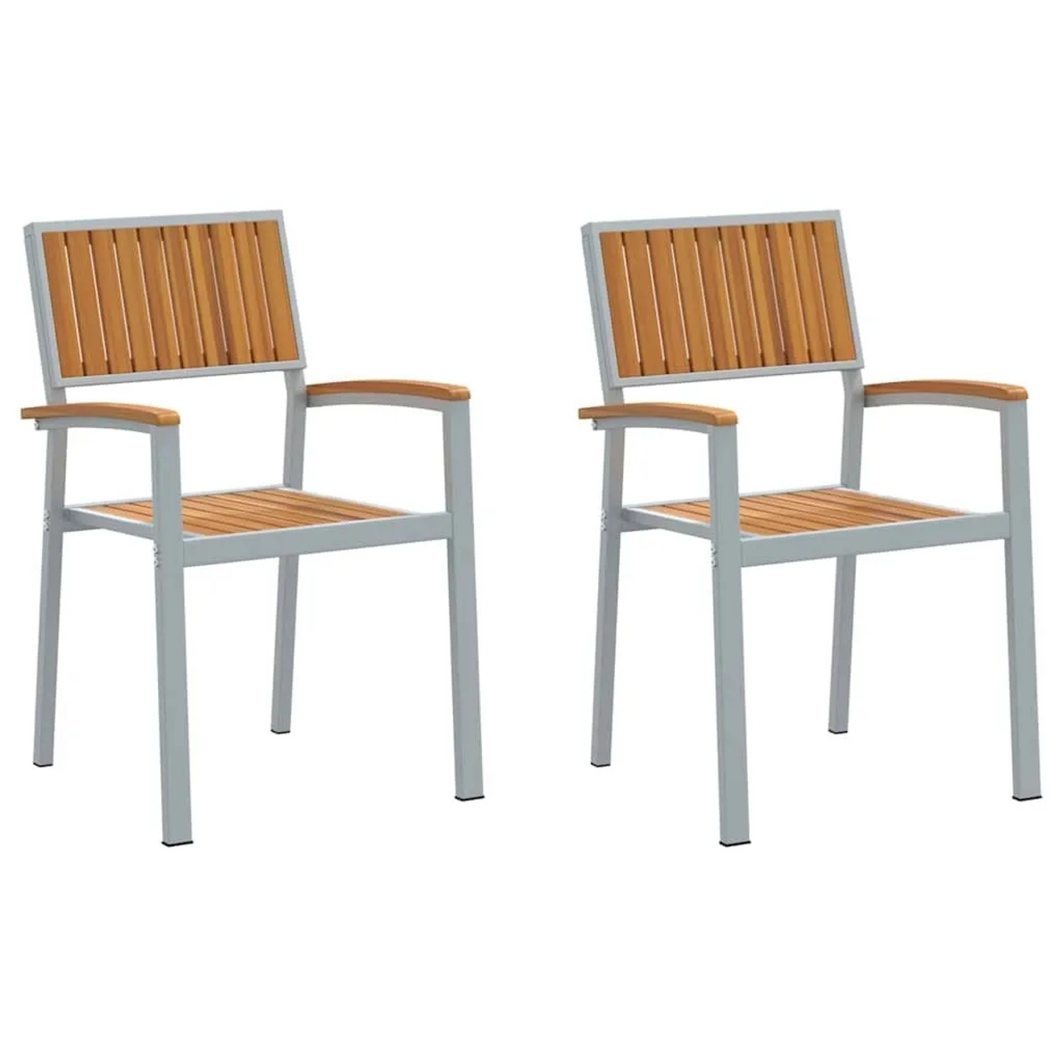 vidaXL Gartenstuhl 2 Stk Braun 56 x 57 x 87cm Massivholz Akazie 4010628 günstig online kaufen