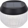 Lutec Diva Solar-Tischleuchte, schwarz, 2er-Set. Deko-Leuchte mit Solarpanel und geriffeltem Diffusor.