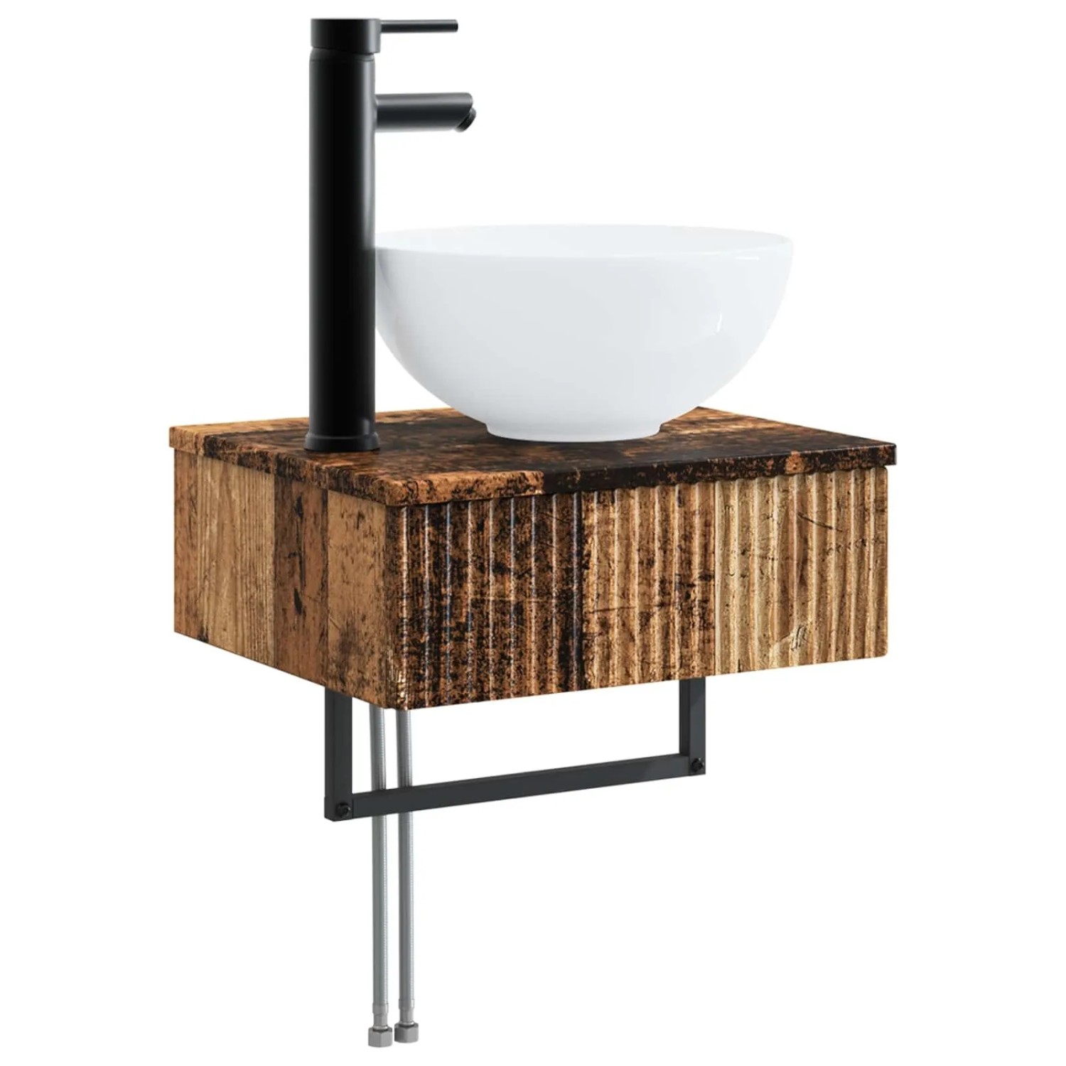 vidaXL Wandmontiertes Waschbecken Altholz 40 x 35 x 39 cm 890176