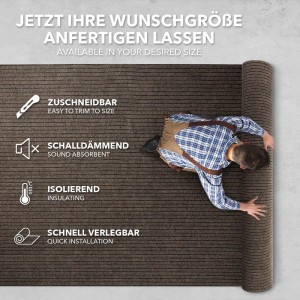 Beiger Eventteppich Atlas auf Maß (200x500cm): Pflegeleichter, robuster Teppichboden für Events und Gewerbe.