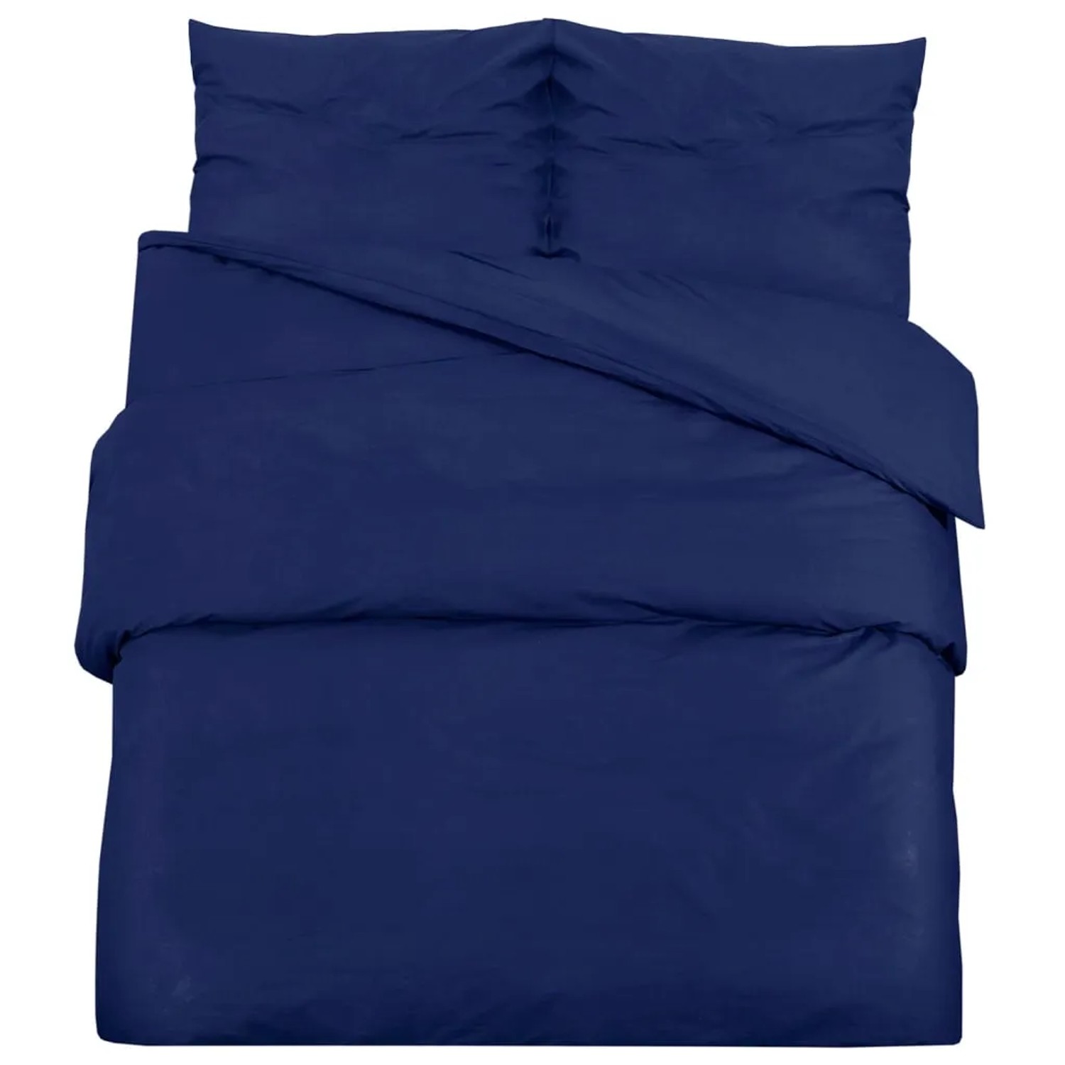 vidaXL Bettwäsche-Set Marineblau 155x220 cm Baumwolle 136151