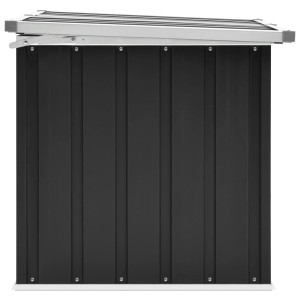 furnicato Gartenbox, anthrazitfarbene Universalbox aus Stahl, 129x67x65 cm.