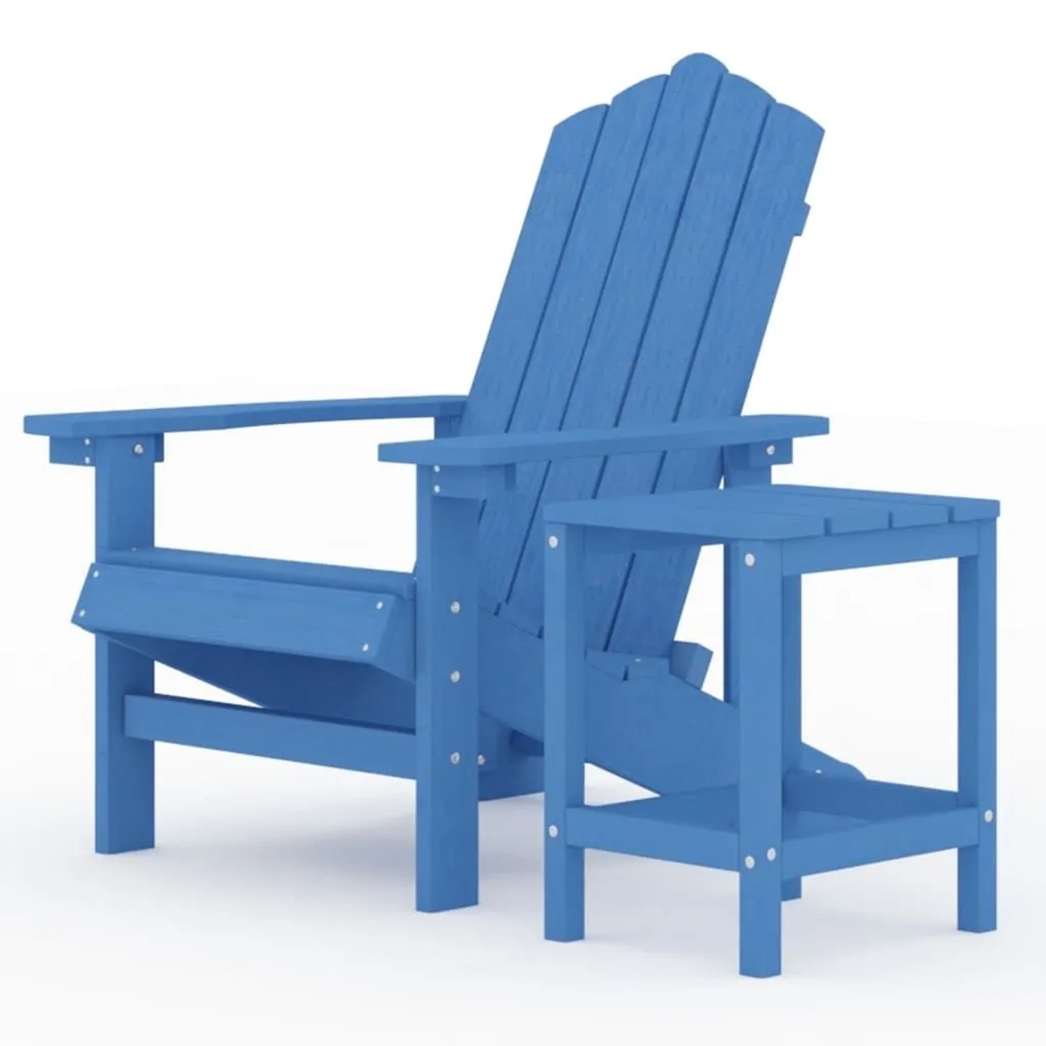 Furnicato Adirondack-gartenstuhl Mit Tisch Hdpe Aquamarin