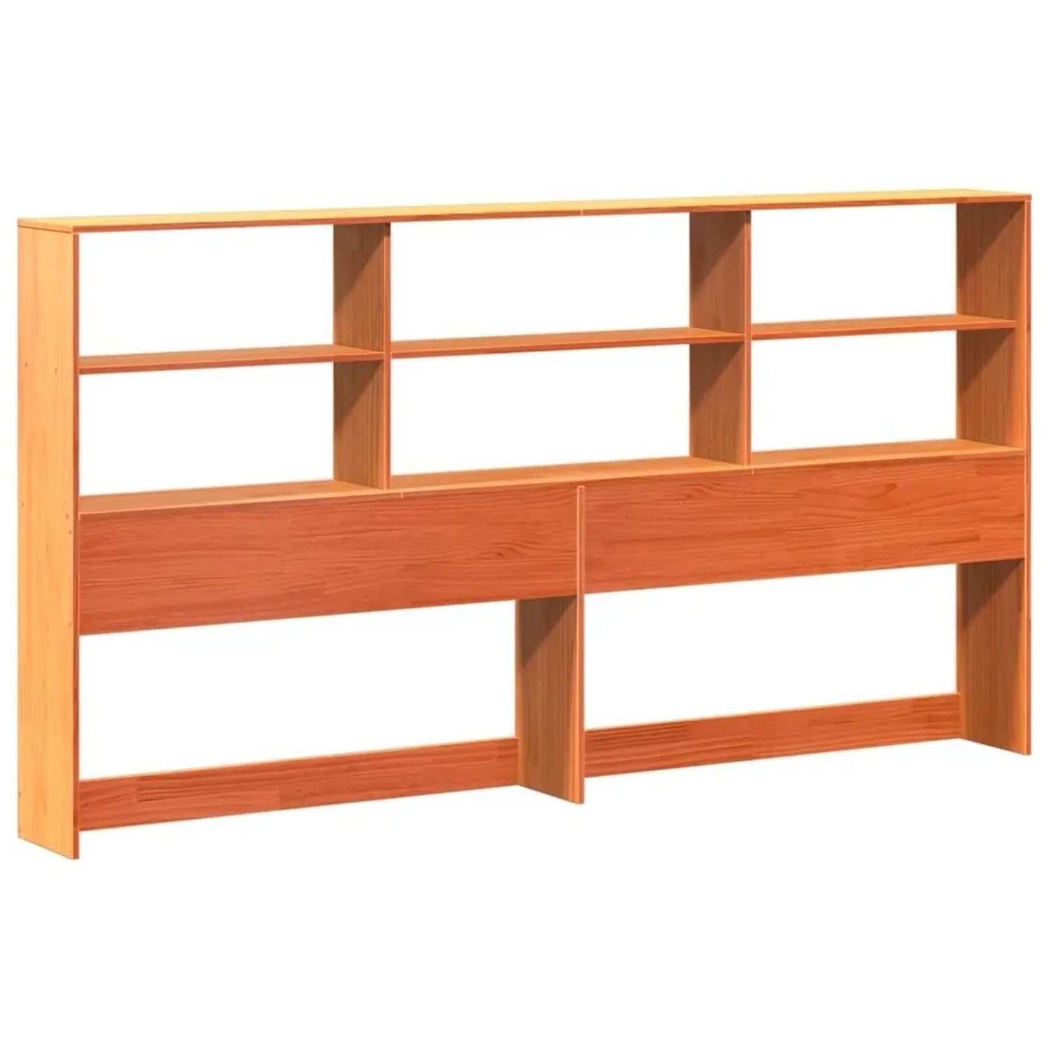 vidaXL Kopfteil mit Stauraum Wachsbraun 180 cm Massivholz Kiefer 855653