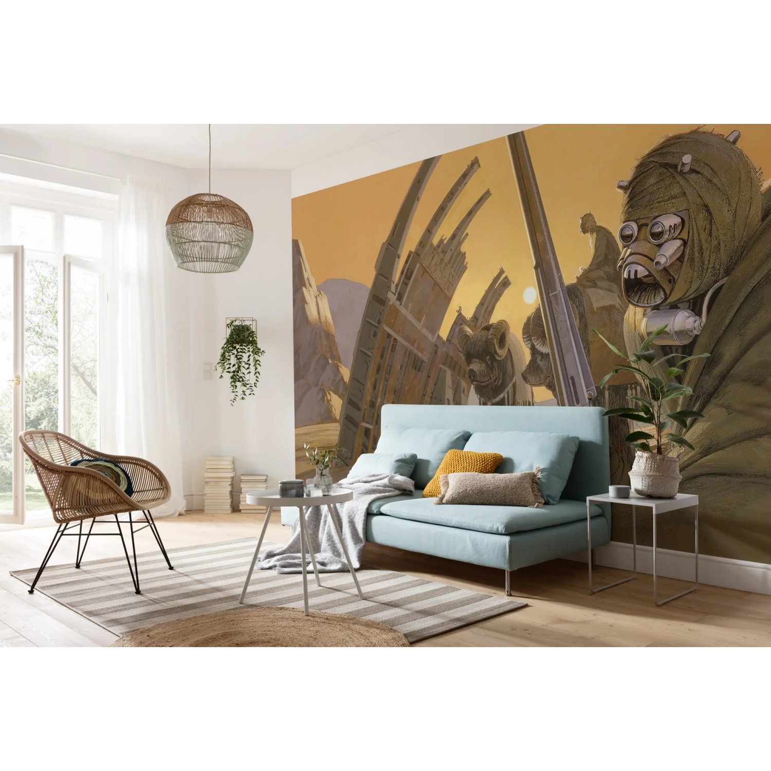Komar Vlies Fototapete Star Wars Tusken, 500x250cm im Wohnraum.