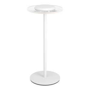 Weiße EGLO LED Akku Tischleuchte TREPELLA mit Touchdimmer und RGB Funktion.