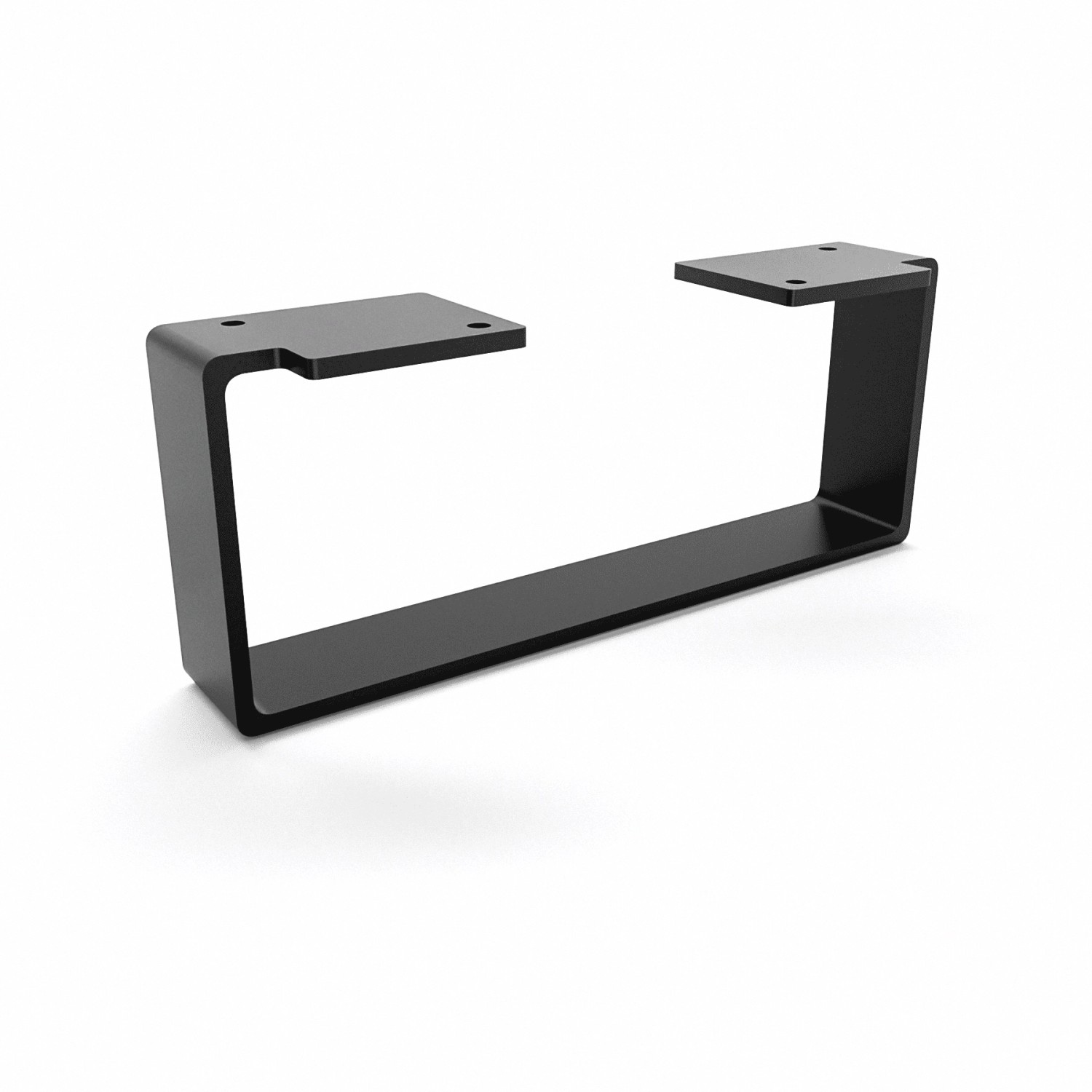 HEVVA Möbelbein LUXEMBURG 10 cm Hoch 25 cm Tief 1 Fuß Schwarz