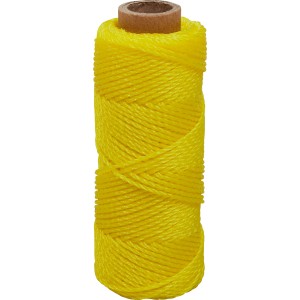Gelbe LUX Maurerschnur Classic, 40 m Rolle aus Nylon für Maurer- und Fliesenarbeiten.