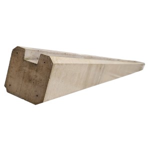 Beckers Betonzaun Anfangspfosten Klassik, 235 cm, betongrau für Sichtschutzzäune.