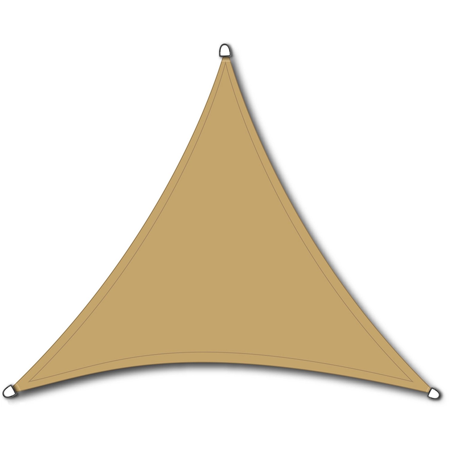 Siena Garden Solino Sonnensegel Sand 3-eckig, 3,6x3,6x3,6m