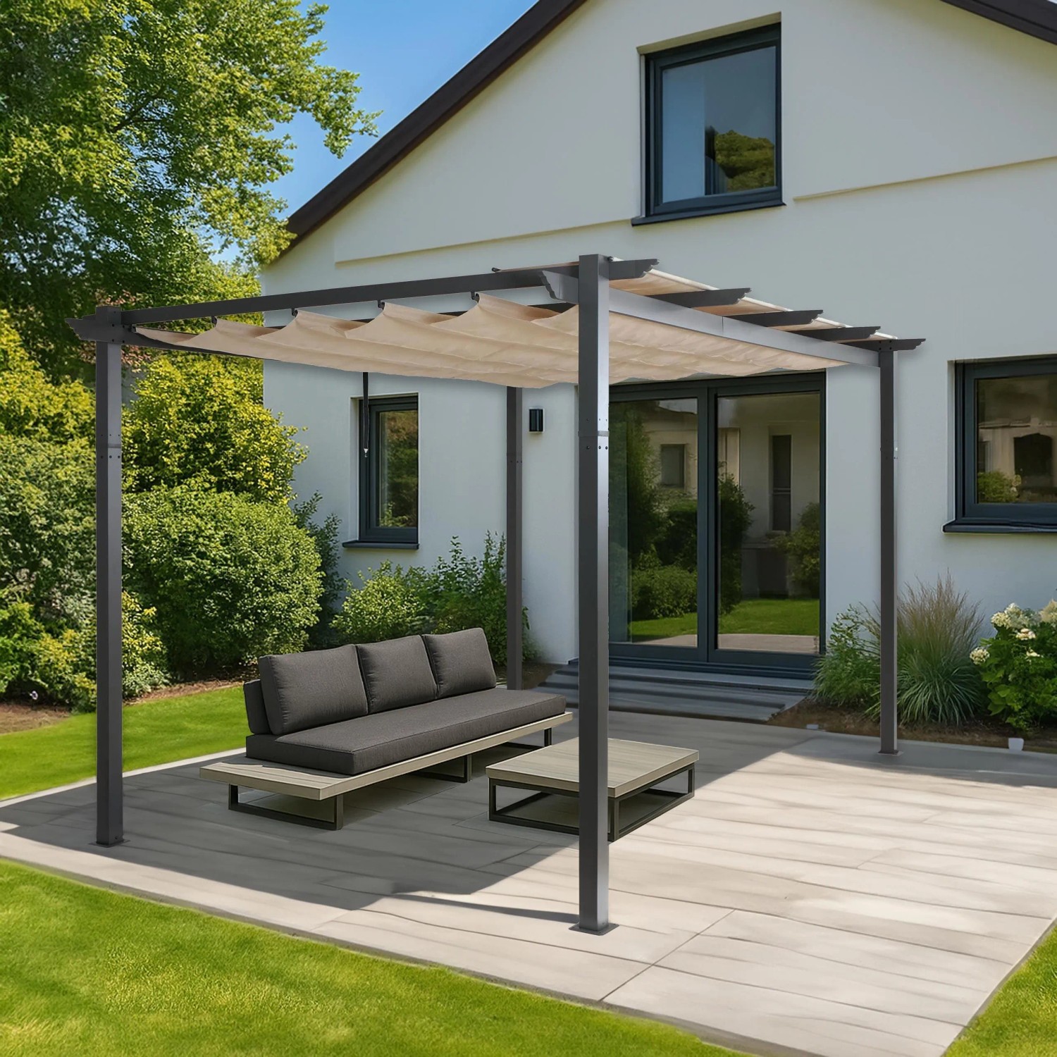 MCW Pergola N93 Creme-Beige 3x4m