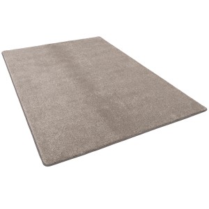 Snapstyle Hochflor Teppich Touch Taupe, 200x250cm. Luxuriöser, schadstoffgeprüfter Velours Teppich für Wohnräume.