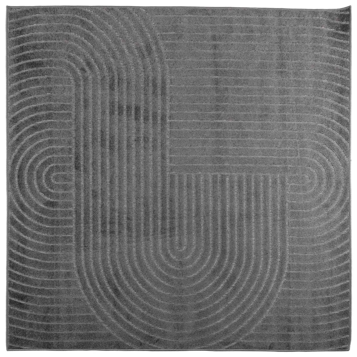 vidaXL Bereichsteppiche PALMERAS Anthrazit 120 x 120 cm Polyester 42022616