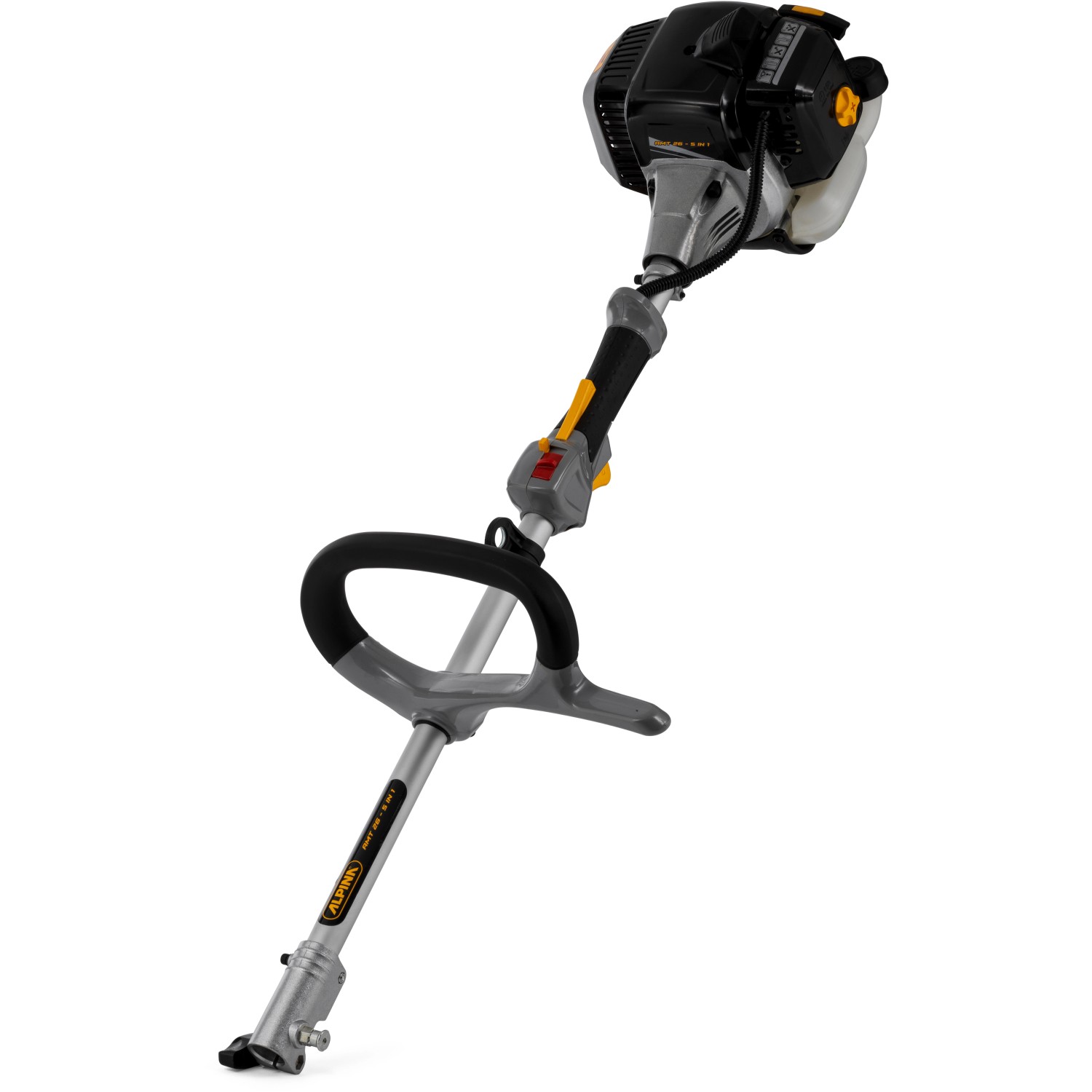 Alpina Benzin-Multi-Tool AMT 26 5 in 1, vielseitige Gartenhilfe für Heckenschnitt und mehr.