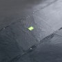 Schwarze EXIT Premium Abdeckplane für rechteckige Trampoline, schützt vor Witterung und Schmutz.