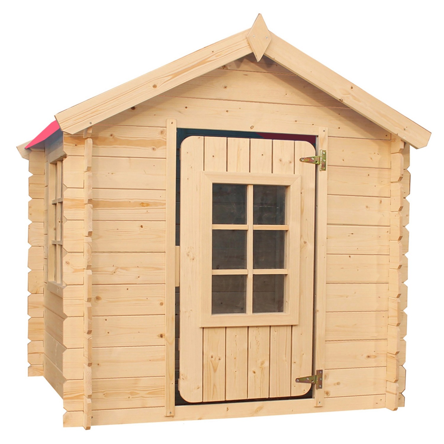 Timbela Kinderspielhaus  aus Holz M570R-1 1 m² ohne Boden Dachfarbe Rot